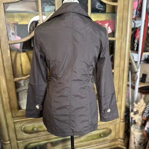 Burberry‎ of London Brown Double-Breasted Coat w/ Nova Check Lining – Size M - Picture 5 of 12